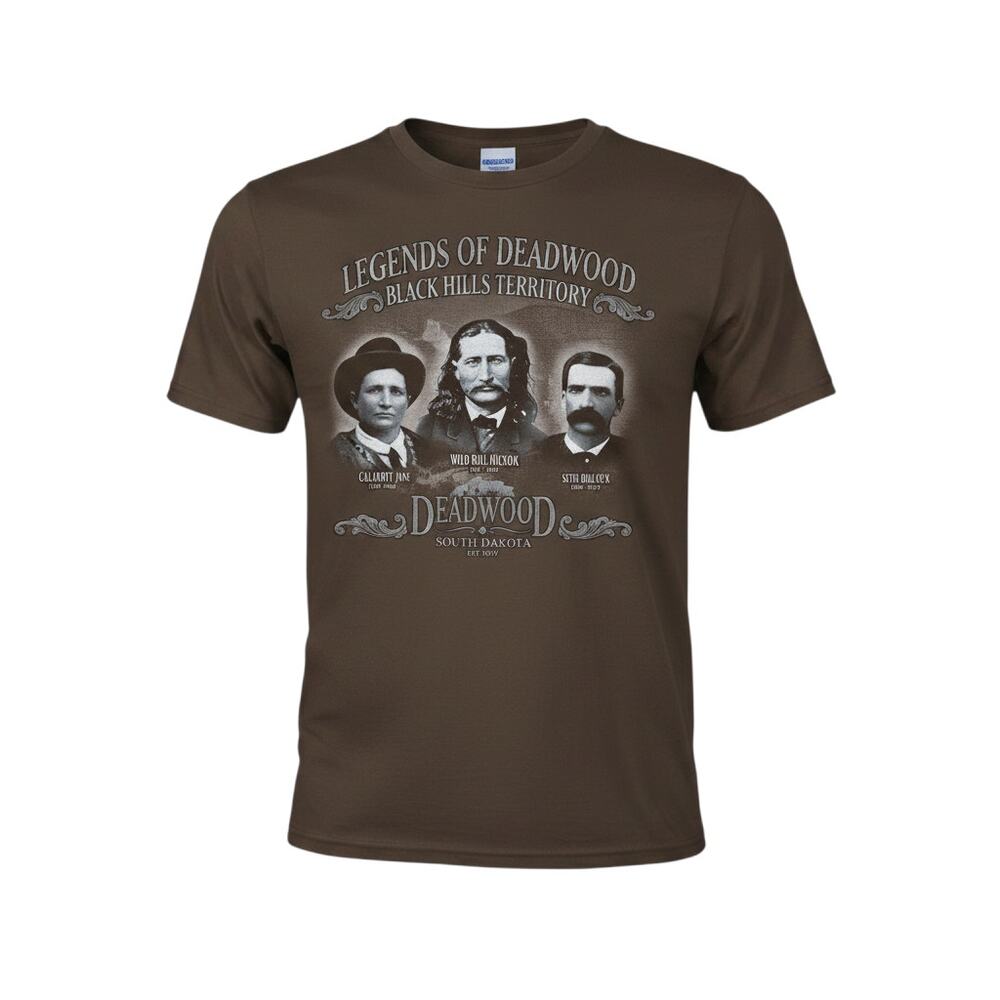 Delta Pro Weight Legends of Deadwood Brown Graphic T-Shirt Men's XL